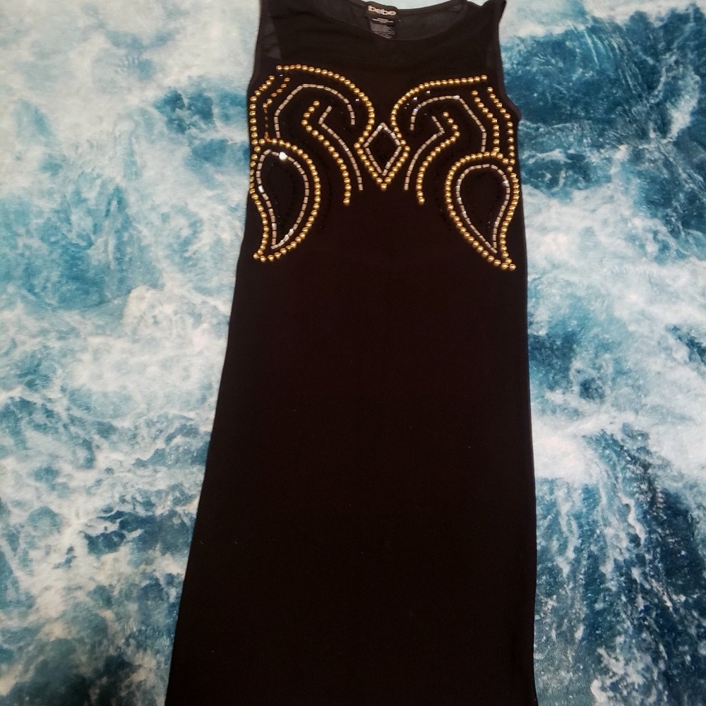 Bebe Midi Dress with Beading